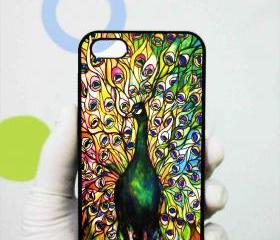 Peacock Stained Glass iphone 4/4s case