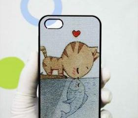 Cat Heart Fish iphone 5 case